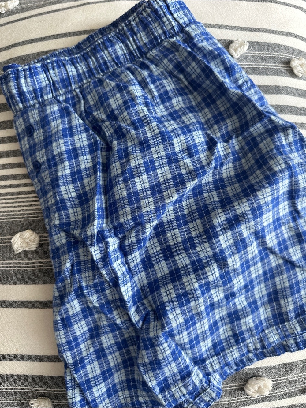 Colsie Blue Plaid 100% Cotton Pajama Shorts
